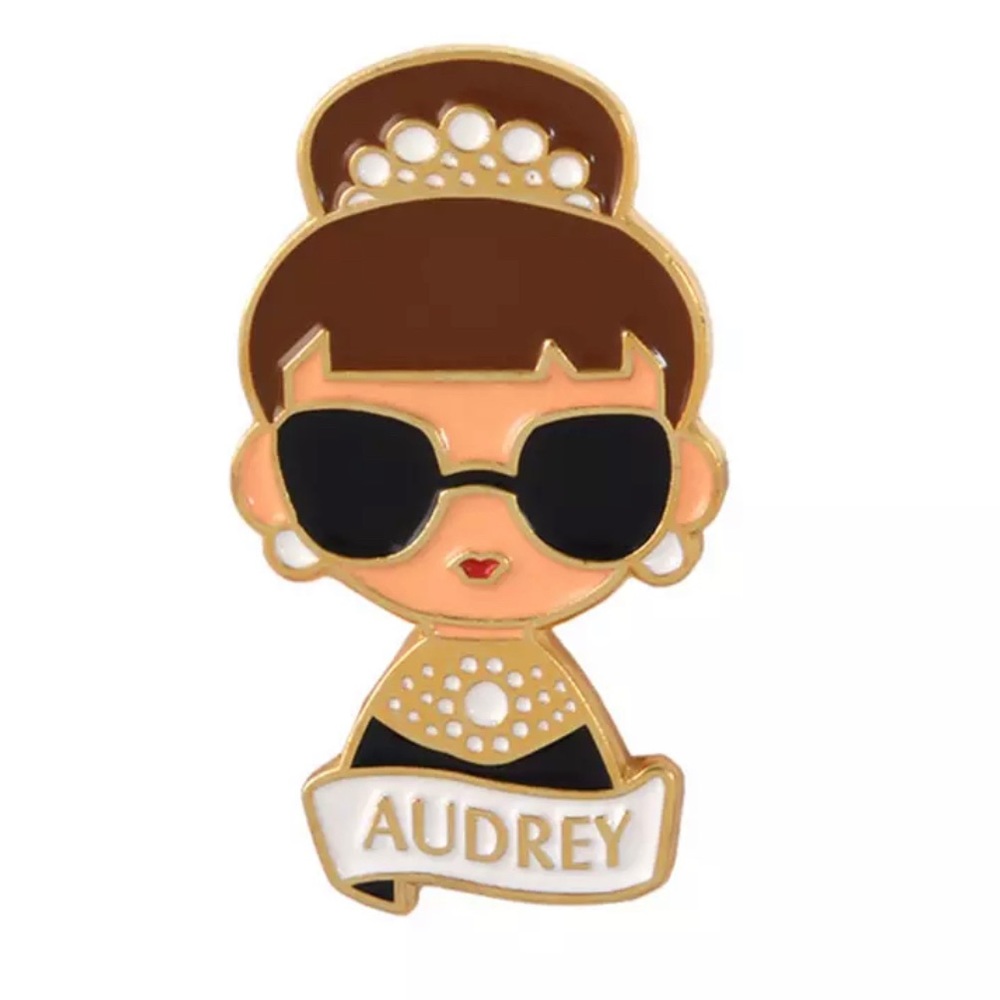 2/$15 ⭐️ Audrey Hepburn Enamel Pin